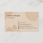 Beige & Bruine Esthetisch Visitekaartje (Achterkant)