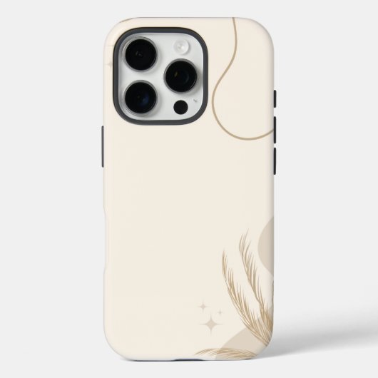 Beige Bruine Esthetische Bloemige Linktree Achterg Case-Mate iPhone Case (Achterkant)