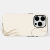 Beige Bruine Esthetische Bloemige Linktree Achterg Case-Mate iPhone Case (Achterkant (horizontaal))