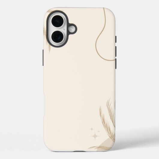 Beige Bruine Esthetische Bloemige Linktree Achterg Case-Mate iPhone Case (Achterkant)