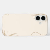 Beige Bruine Esthetische Bloemige Linktree Achterg Case-Mate iPhone Case (Achterkant (horizontaal))
