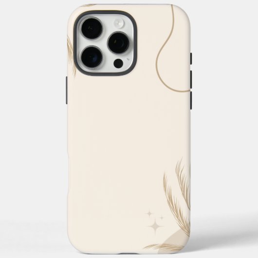 Beige Bruine Esthetische Bloemige Linktree Achterg Case-Mate iPhone Case (Achterkant)