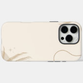 Beige Bruine Esthetische Bloemige Linktree Achterg Case-Mate iPhone Case (Achterkant (horizontaal))