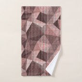 Beige, bruine getextureerde veelhoekige bad handdoek (Handdoek)