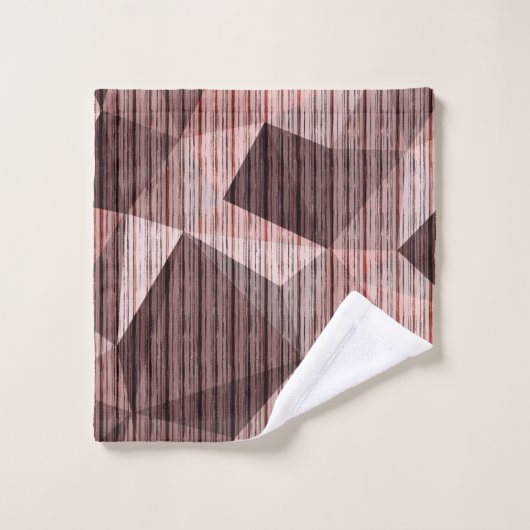 Beige, bruine getextureerde veelhoekige bad handdoek (Wasdoekje)