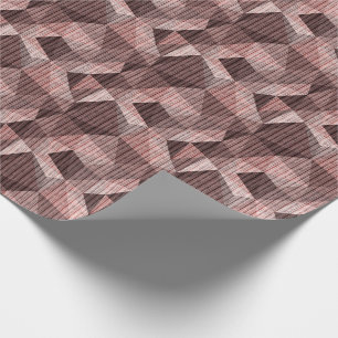 Beige, bruine getextureerde veelhoekige cadeaupapier