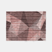 Beige, bruine getextureerde veelhoekige fleece deken (Voorkant (Horizontaal))