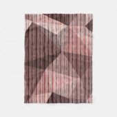 Beige, bruine getextureerde veelhoekige fleece deken (Voorkant)