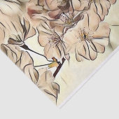 beige bruine kersenbloesems tissuepapier (Detail)