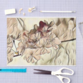 beige bruine kersenbloesems tissuepapier (Craft)