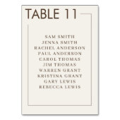 Beige Bruine Rand Eenvoudige Bruiloft Kaart (Voorkant)