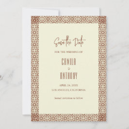 Beige Bruine Rustieke Islamitische Geometrische En Kaart