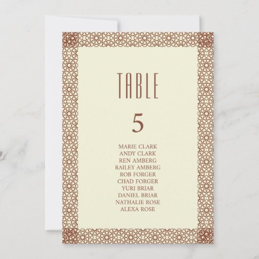 Beige Bruine Rustieke Islamitische Geometrische En Kaart (Voorkant)