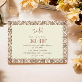 Beige Bruine Rustieke Islamitische Geometrische En Kaart