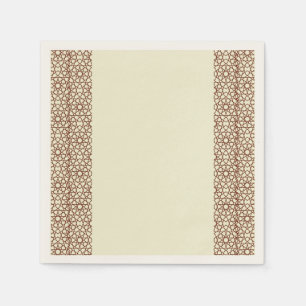 Beige Bruine Rustieke Islamitische Geometrische En Servet