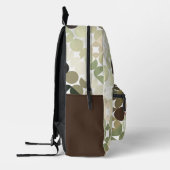 Beige Bruine Salie Groene Perzik Sinaasappel Midee Bedrukte Rugzak (Links)