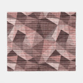 Beige, bruine textuur polygonaal fleece deken (Voorkant (Horizontaal))
