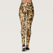Beige Bruine & Zwarte Leggings (Achterkant)