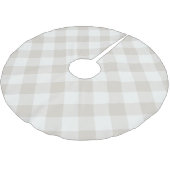 Beige Buffalo Check | Boerderijvakantie Kerstboom Rok (Gekanteld)