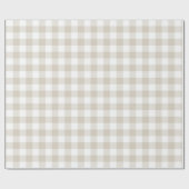 Beige Buffalo Check Kerstmis Cadeaupapier (Vlak)