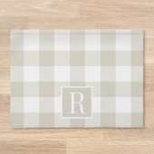 Beige Buffalo Check Monogram Theedoek