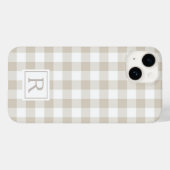 Beige Buffalo Controle gepersonaliseerd Monogram Case-Mate iPhone Case (Achterkant (horizontaal))