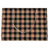 Beige Buffalo Plaid Groot Cadeauzakje (Voorkant)