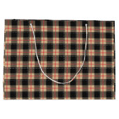 Beige Buffalo Plaid Groot Cadeauzakje (Achterkant)