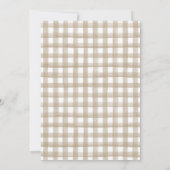 Beige Buffalo Plaid with Photo Christmas Card Kaart (Achterkant)