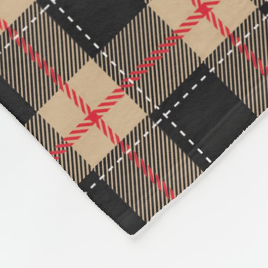 Beige Buffalo Pset Wild Coyote Dog aanpassen Fleece Deken (Hoek)