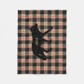 Beige Buffalo Pset Wild Coyote Dog aanpassen Fleece Deken (Voorkant)