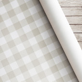 Beige Buffel Check Kerstmis Cadeaupapier