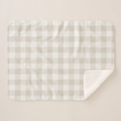 Beige Buffelcontrole | Moderne boerderij Sherpa Deken (Voorkant (horizontaal))