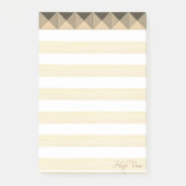 Beige buisvormige piramide en strips post-it® notes (Voorkant)