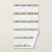 Beige Bumblebee Smile Bathroom Towel sets Bad Handdoek (Handdoek)