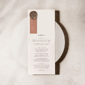 Beige & Burgundy Elegant Minimalist Wedding Menu