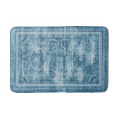 Beige & Burgundy Floral Motive Geometric Design Badmat (Voorkant)