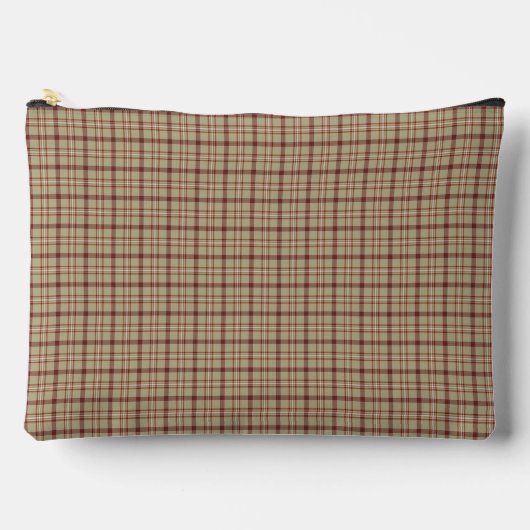 Beige Burgundy Plaid Classic Pattern Etui (Voorkant)