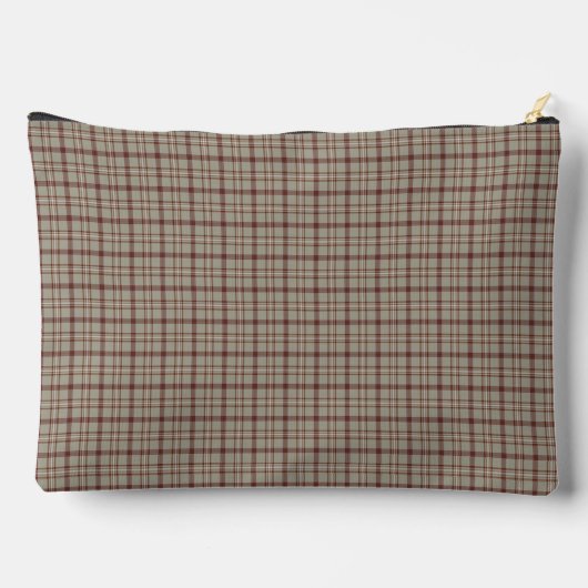 Beige Burgundy Plaid Classic Pattern Rustic Etui (Achterkant)