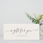 Beige Business Gift Certificate Elegant Simple (Staand voorkant)
