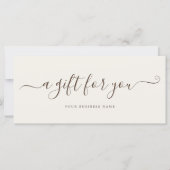 Beige Business Gift Certificate Elegant Simple (Voorkant)