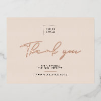 Beige Business Logo Hartelijk dank Pakket invoegen