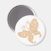 Beige Butterfly Magnet (Voorkant / Achterkant)