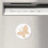 Beige Butterfly Magnet (Insitu (Vaatwasser))