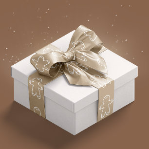 Beige C6A27F en witte peperkoek Heren Satijnen Lint