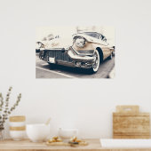  BEIGE CADILLAC MET CHROME GRILLE POSTER (Keuken)