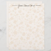 Beige Calico gepersonaliseerd Briefhoofd (Voorkant / Achterkant)