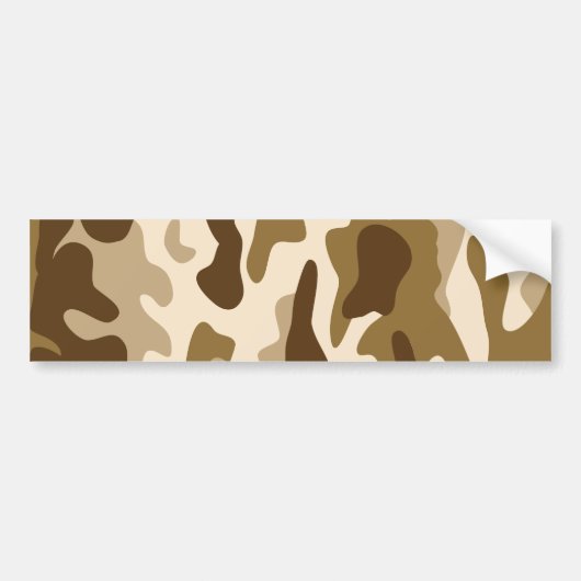 Beige camouflage patroon bumpersticker (Voorkant)