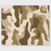 Beige camouflage patroon cadeaupapier (Vlak)
