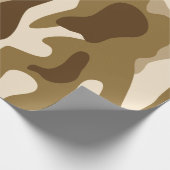 Beige camouflage patroon cadeaupapier (Hoek)